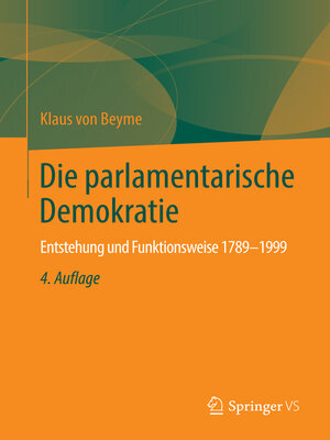cover image of Die parlamentarische Demokratie